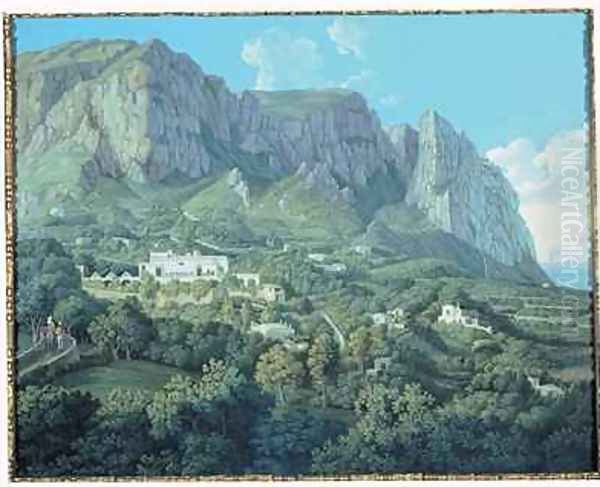 View of Anacapri Oil Painting by Jakob Philippe Hackert