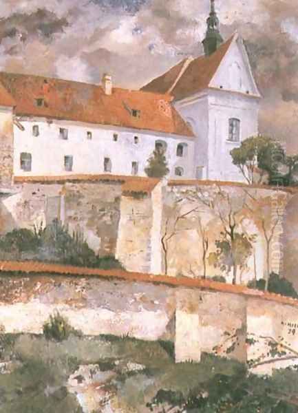 Monastery in Kazimierz Oil Painting by Karol Hiller