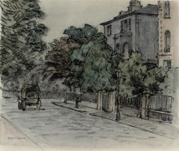 Winchester Road, Hampstead Oil Painting by Robert Polhill Bevan