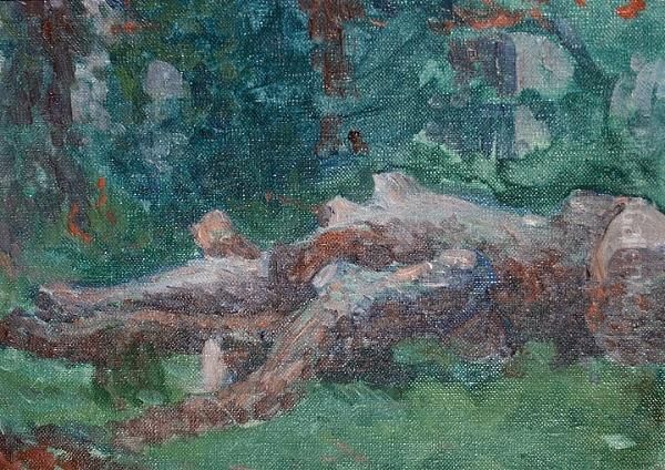 Fallen Tree Oil Painting by Robert Polhill Bevan