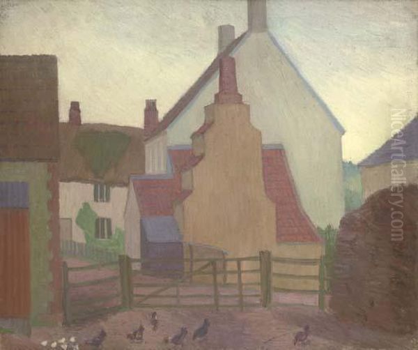 The Pub At Luppitt Oil Painting by Robert Polhill Bevan