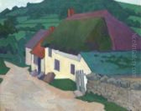 The Smithy, Bolham Oil Painting by Robert Polhill Bevan