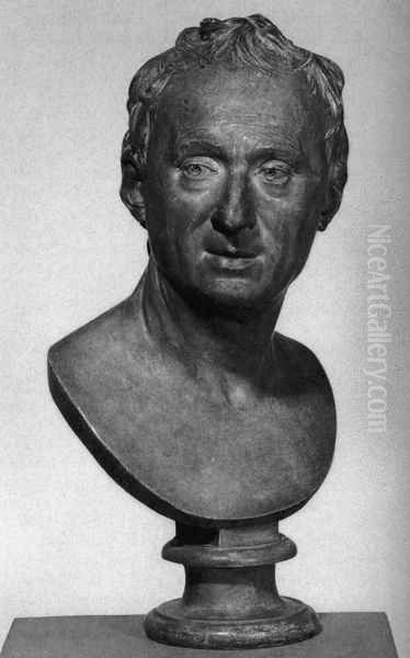 Bust of Diderot Oil Painting by Jean-Antoine Houdon