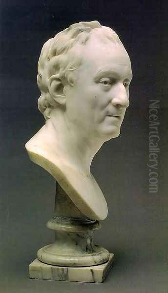 Bust of Denis Diderot Oil Painting by Jean-Antoine Houdon