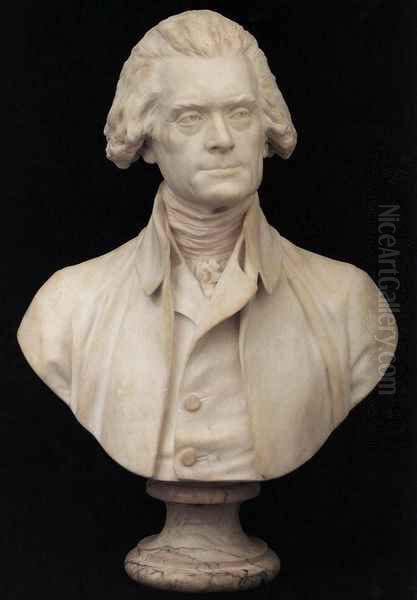 Bust of Thomas Jefferson Oil Painting by Jean-Antoine Houdon