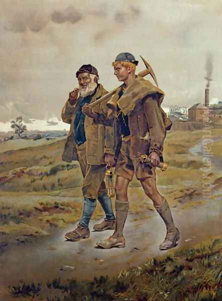 Going Home, 1889 Oil Painting by Ralph Hedley