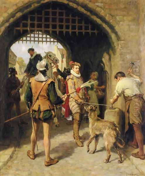 The City Gate Oil Painting by Ralph Hedley