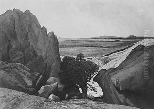 Near Last Camp on Ross Fork, Snake River, Lander Wagon Road, Oregon Oil Painting by Henry Hitchings