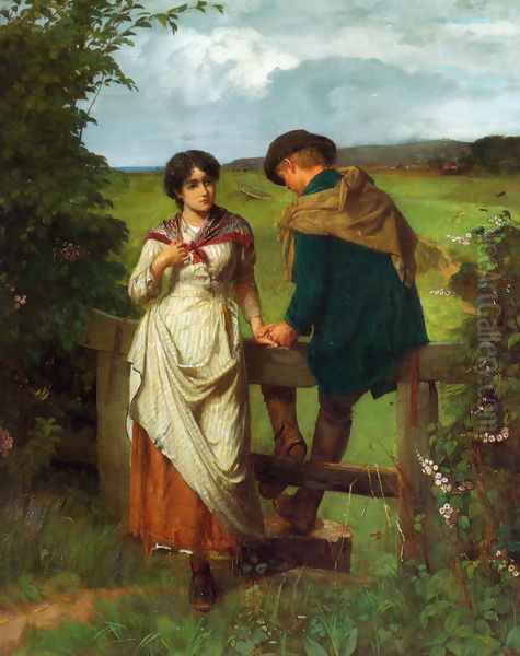 The Girl I Left Behind Oil Painting by William Holyoake