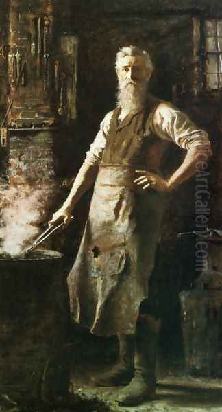 The Village Blacksmith Oil Painting by Thomas Hovenden