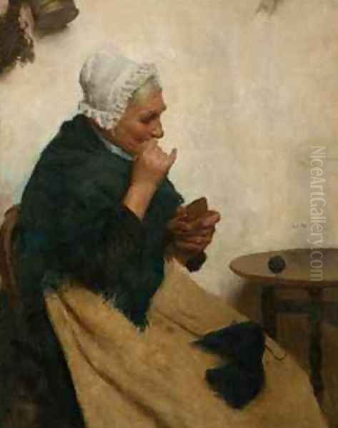 A Pinch of Snuff Oil Painting by Edwin Harris