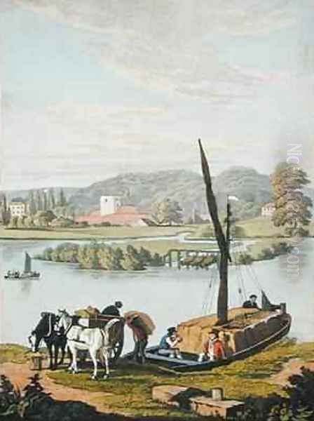 Clifton Spring from The Naturama or Natures Endless Transposition of Views on the Thames Oil Painting by Robert Havell, Jr.