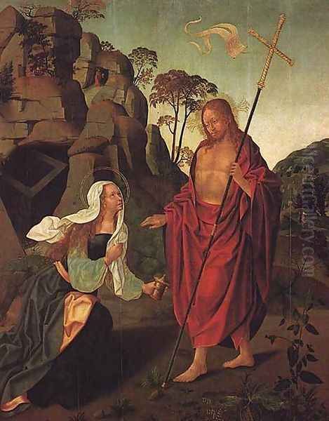 Apparition of Christ to Magdalen 1518-13 Oil Painting by Francisco Henriques