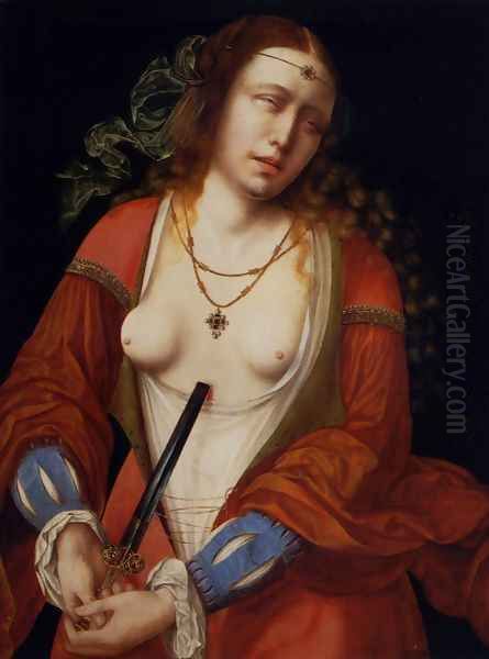 Lucretia c. 1530 Oil Painting by Master of the Holy Blood