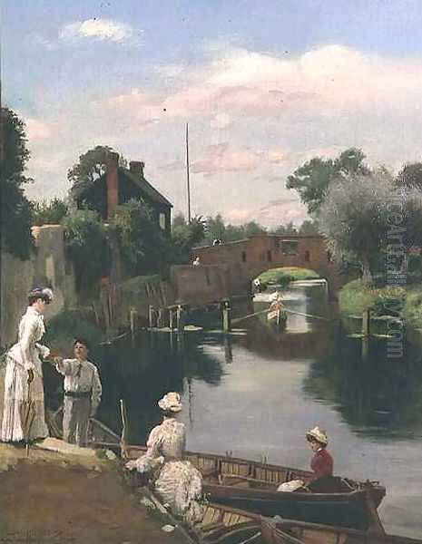 A Summers Day Oil Painting by Rowland Holyoake