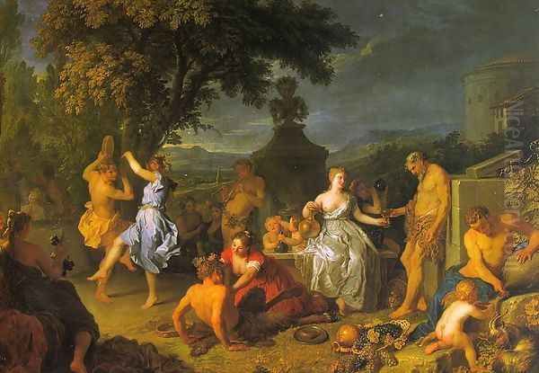 Bacchanal 1719 Oil Painting by Michel-Ange Houasse