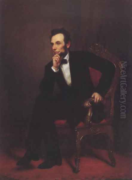 Abraham Lincoln 1869 Oil Painting by George Peter Alexander Healy