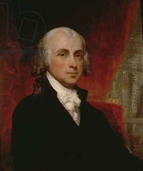 Portrait of James Madison 1751-1836 Oil Painting by George Peter Alexander Healy