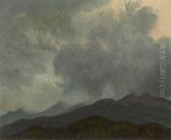 Turbulent Clouds, White Mountains, New Hampshire Oil Painting by Albert Bierstadt