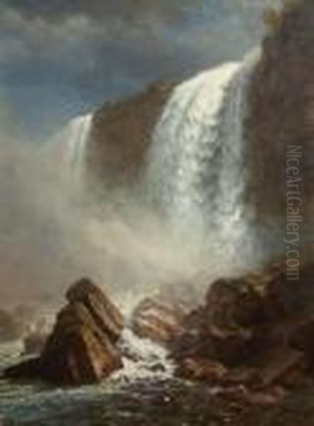 American Falls At Niagara Oil Painting by Albert Bierstadt