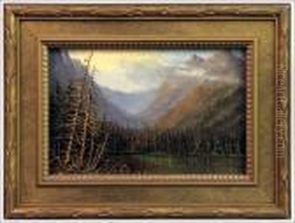 Mountain Lake Oil Painting by Albert Bierstadt