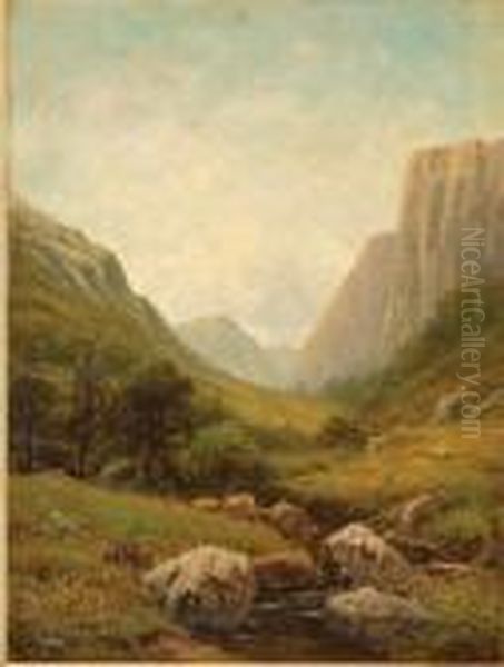 Wind River Territory Oil Painting by Albert Bierstadt