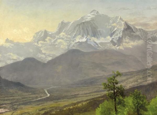 Mont Blanc Oil Painting by Albert Bierstadt