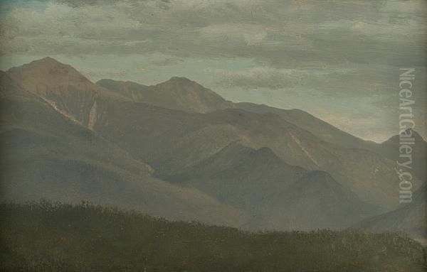 New Hampshire Mountains Oil Painting by Albert Bierstadt