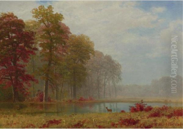 Autumn On The River Oil Painting by Albert Bierstadt