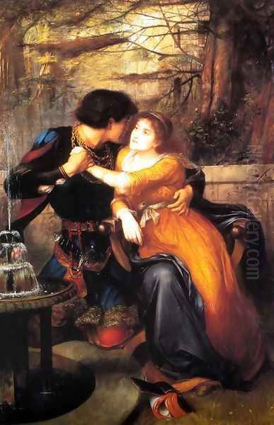 Paolo and Francesca Oil Painting by Edward Charles Halle