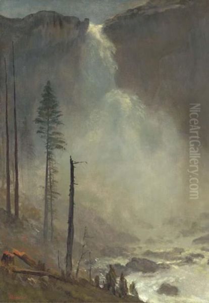 Nevada Falls Oil Painting by Albert Bierstadt