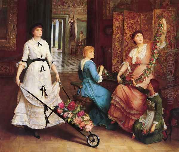 Preparing For The Ball Oil Painting by Edward Charles Halle