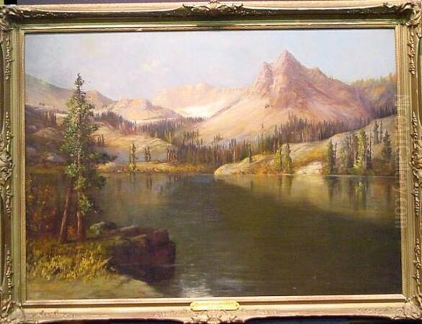 Mountain Lake Oil Painting by Albert Bierstadt