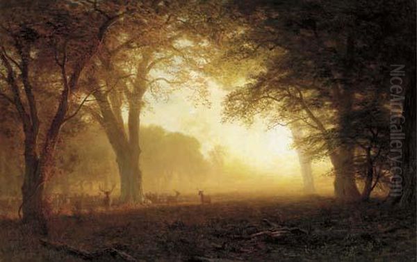 Golden Light Of California Oil Painting by Albert Bierstadt