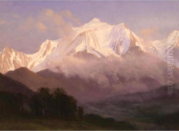 Grand Tetons Oil Painting by Albert Bierstadt