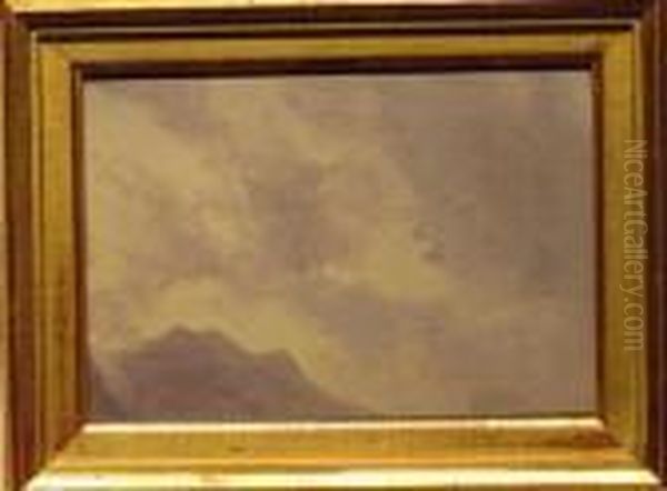 (i) Clouds Over Mountain Oil Painting by Albert Bierstadt