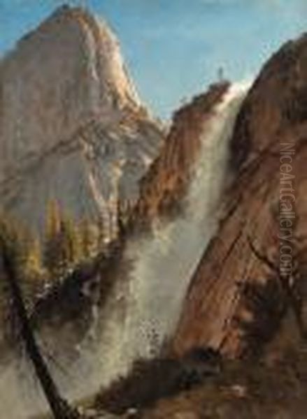 Liberty Cap, Yosemite Oil Painting by Albert Bierstadt