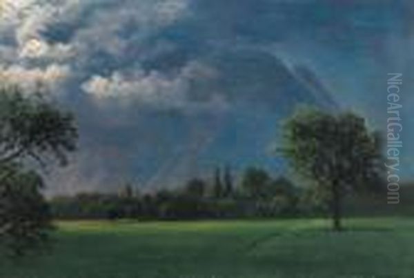 Upcoming Storm Oil Painting by Albert Bierstadt