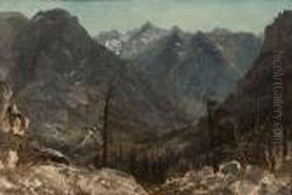 The Sierra Nevadas Oil Painting by Albert Bierstadt