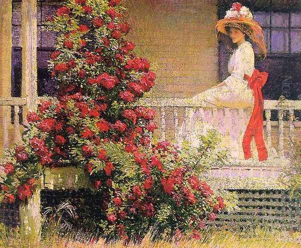 The Crimson Rambler 1908 Oil Painting by Philip Leslie Hale