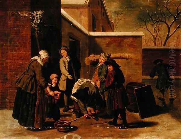 The Four Seasons Winter Oil Painting by Jan Jozef, the Younger Horemans