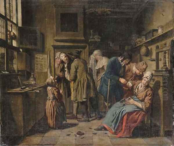 A doctor's surgery Oil Painting by Jan Jozef, the Younger Horemans