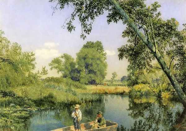 Gone Fishing Oil Painting by John Hill