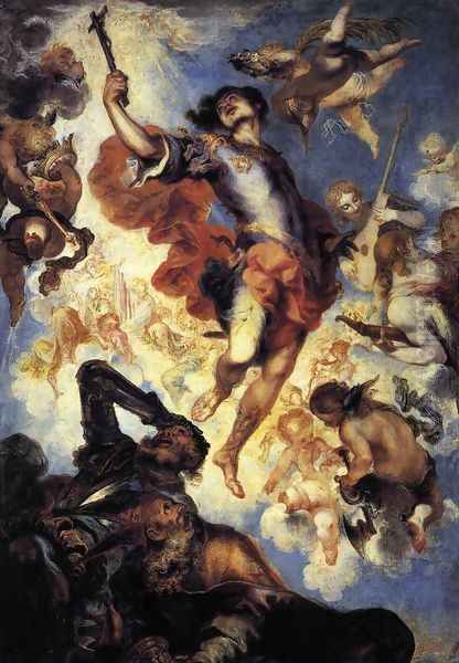 The Triumph of St Hermengild 1654 Oil Painting by Francisco de, the Younger Herrera