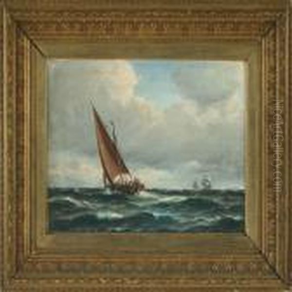 Marine Oil Painting by Carl Ludwig Bille