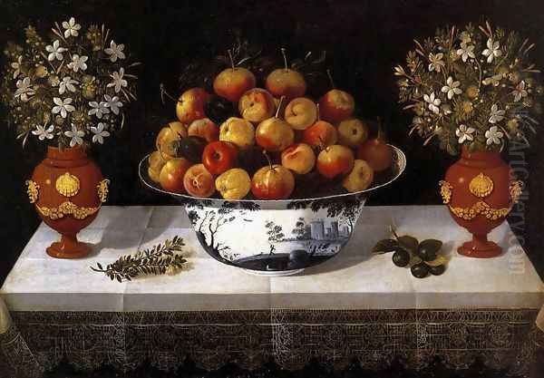 Still-Life with Fruit and Flowers 1642 Oil Painting by Tomas Hiepes