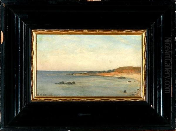 Danish Coastal Scenery Oil Painting by Carl Ludwig Bille