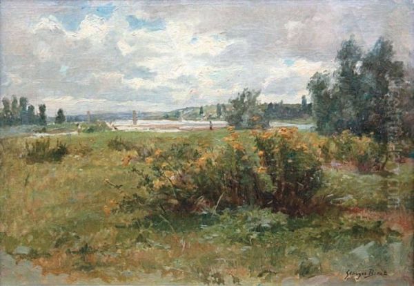  Pont De Longear Sur La Loire  Oil Painting by Georges Binet