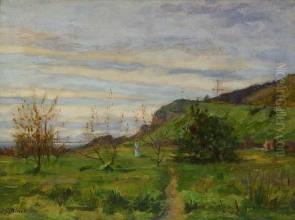 Promeneuse En Campagne Oil Painting by Georges Binet