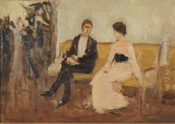 Conversazione Oil Painting by Georges Binet